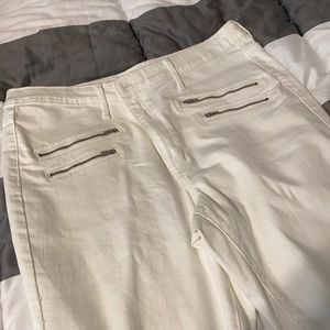 White high rise skinny jeans